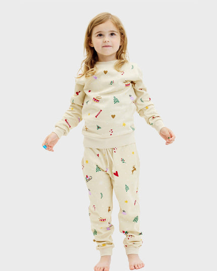 Ensemble de Noël beige pour enfants