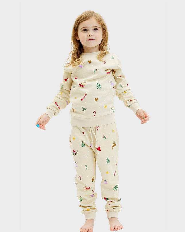 Ensemble de Noël beige pour enfants