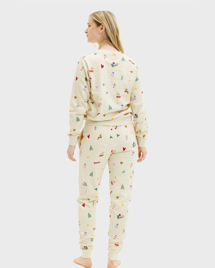 Ensemble de Noël beige pour femme