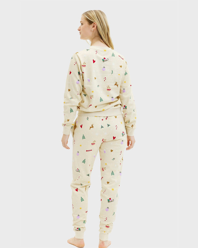 Ensemble de Noël beige pour femme