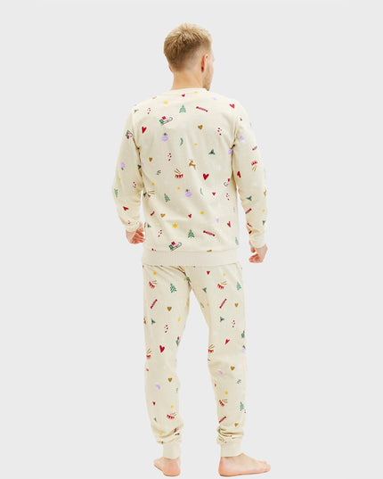 Ensemble de Noël beige pour homme - Collection Famille