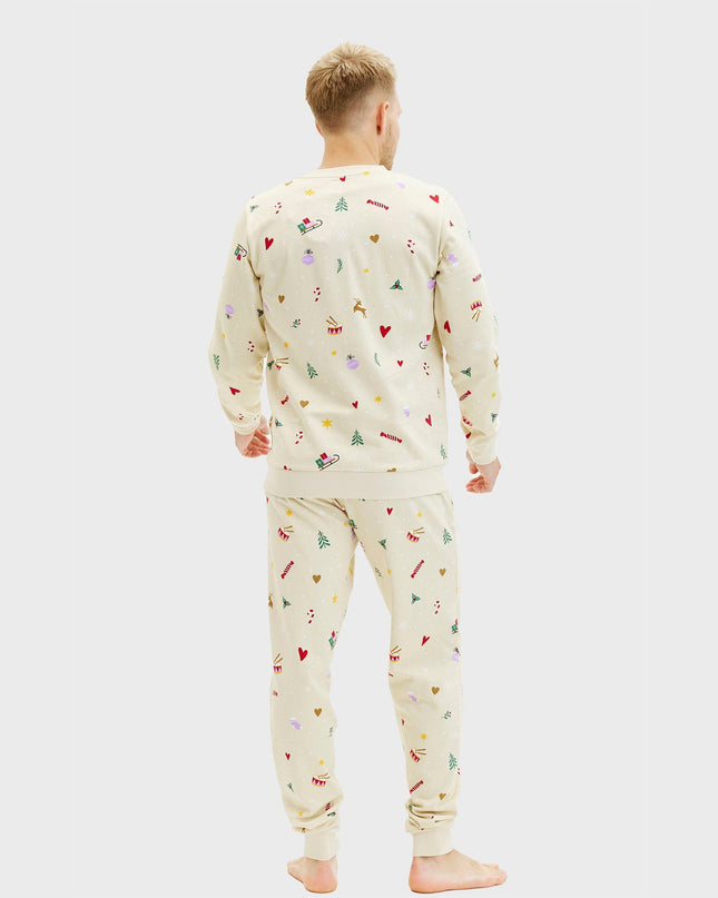 Ensemble de Noël beige pour homme - Collection Famille