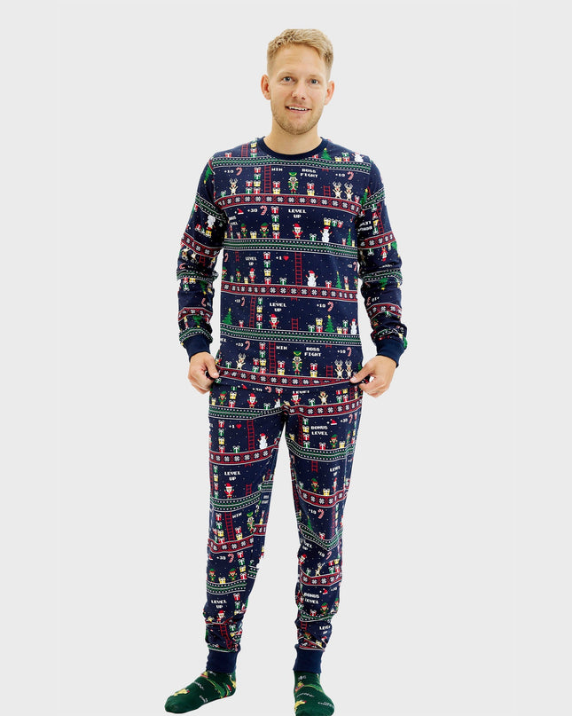Pyjamas de Noël vintage pour gamers (hommes)