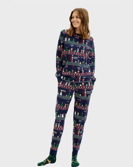 Pyjamas de Noël vintage pour gamers (femmes)