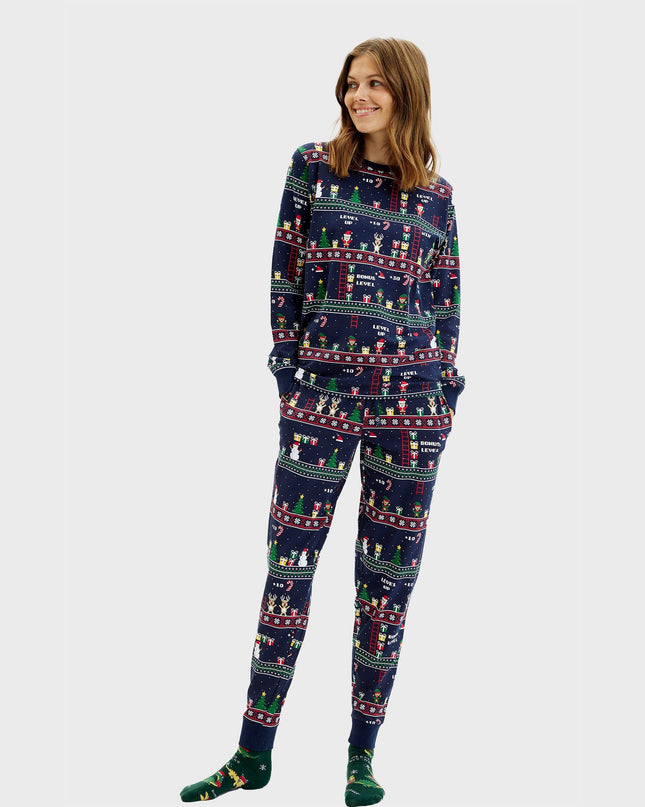 Pyjamas de Noël vintage pour gamers (femmes)