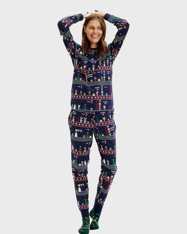 Pyjamas de Noël vintage pour gamers (femmes)