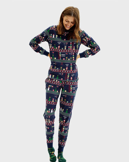 Pyjamas de Noël vintage pour gamers (femmes)