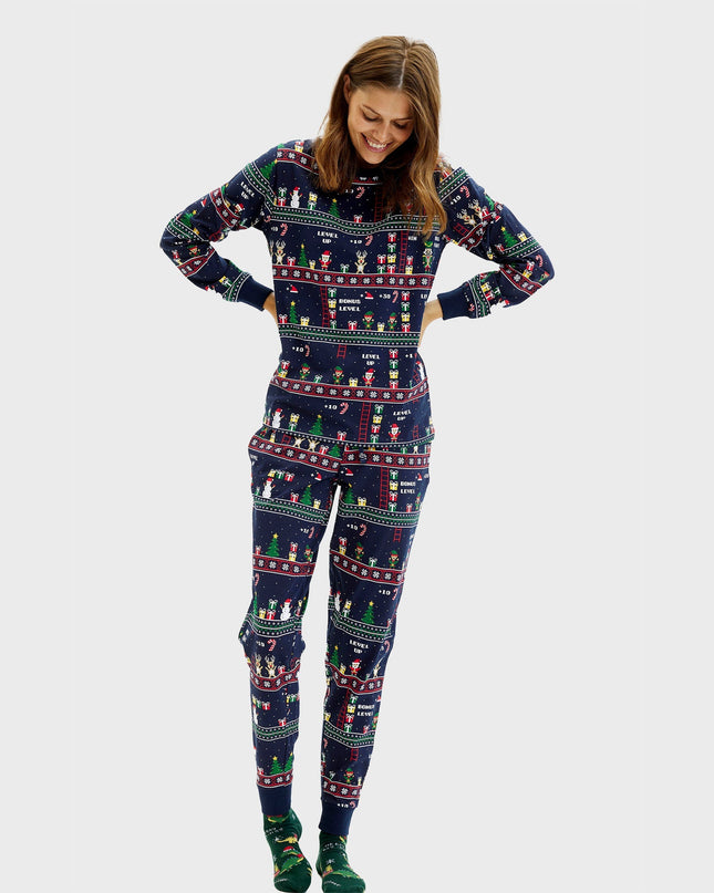 Pyjamas de Noël vintage pour gamers (femmes)