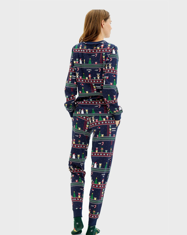 Pyjamas de Noël vintage pour gamers (femmes)
