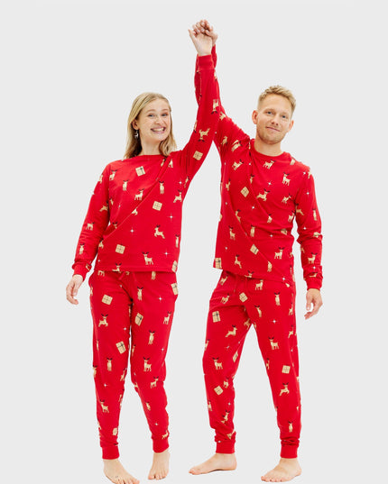 Pyjama de Noël rouge élégant - Femme