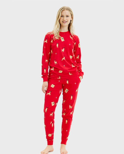 Pyjama de Noël rouge élégant - Femme