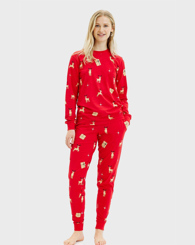 Pyjama de Noël rouge élégant - Femme