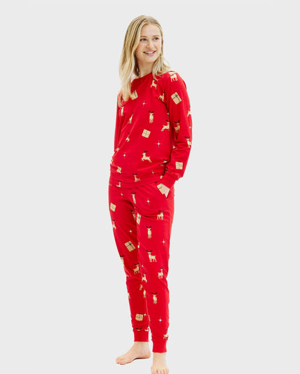 Pyjama de Noël rouge élégant - Femme