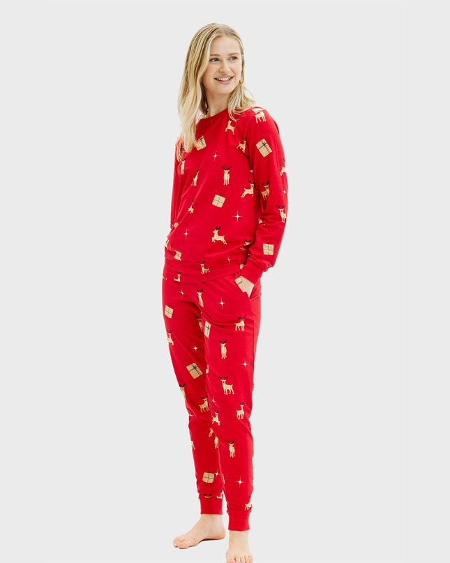 Pyjama de Noël rouge élégant - Femme