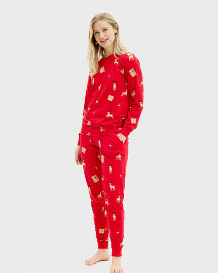 Pyjama de Noël rouge élégant - Femme