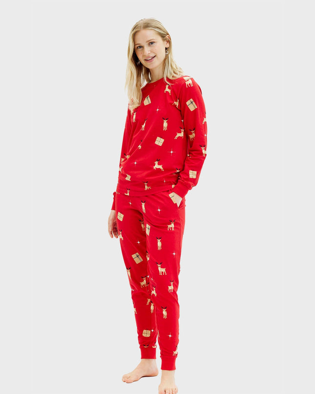 Pyjama de Noël rouge élégant - Femme