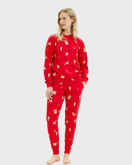 Pyjama de Noël rouge élégant - Femme