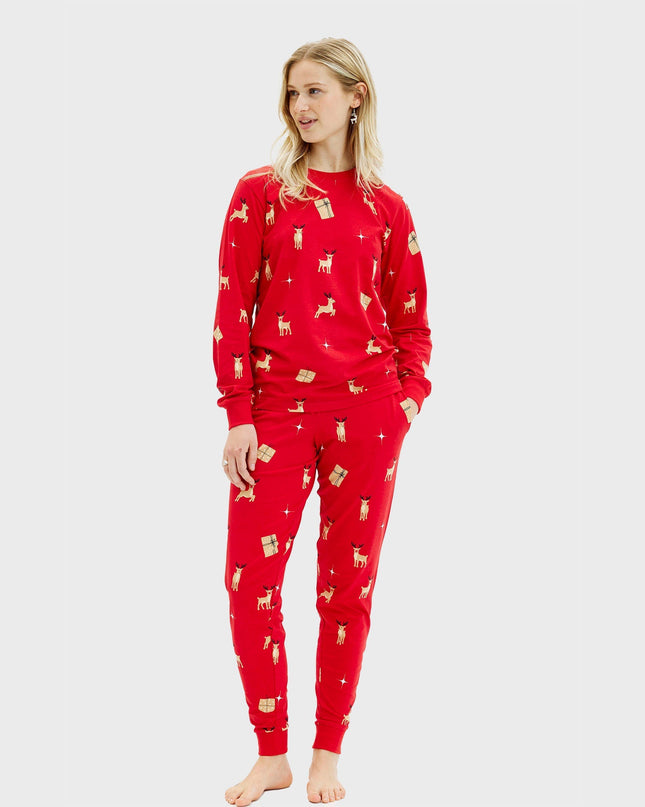 Pyjama de Noël rouge élégant - Femme