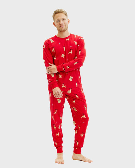 Pyjama de Noël rouge élégant - Homme