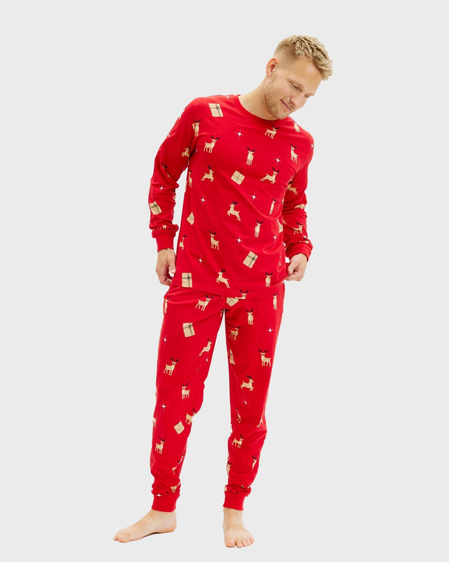 Pyjama de Noël rouge élégant - Homme