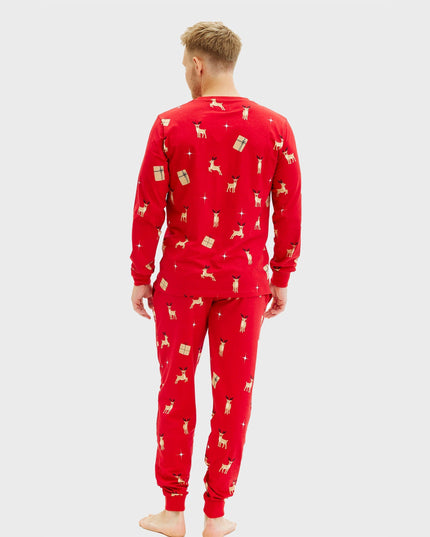 Pyjama de Noël rouge élégant - Homme
