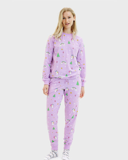 Pyjamas de Noël licorne pour femmes - Collection Famille