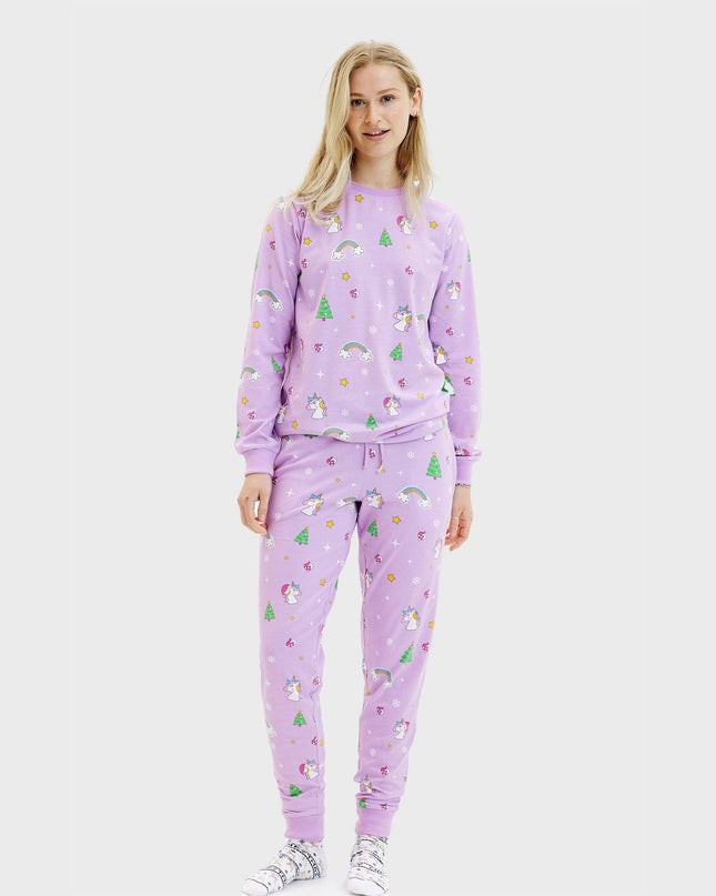 Pyjamas de Noël licorne pour femmes - Collection Famille