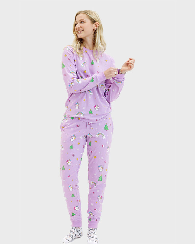 Pyjamas de Noël licorne pour femmes - Collection Famille