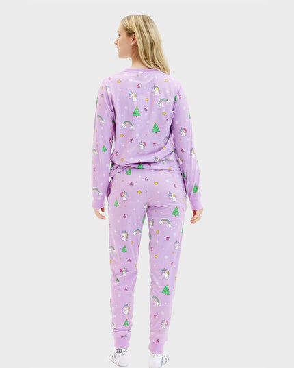 Pyjamas de Noël licorne pour femmes - Collection Famille