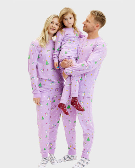 Pyjamas de Noël licorne pour femmes - Collection Famille