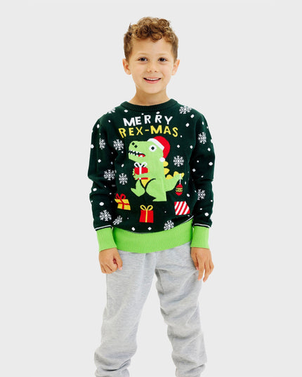 Pull de Noël dinosaure mignon - Enfants
