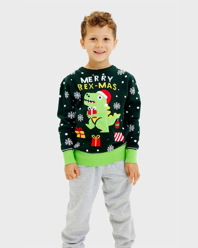 Pull de Noël dinosaure mignon - Enfants