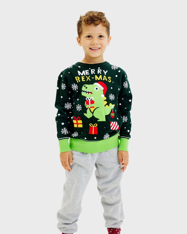 Pull de Noël dinosaure mignon - Enfants