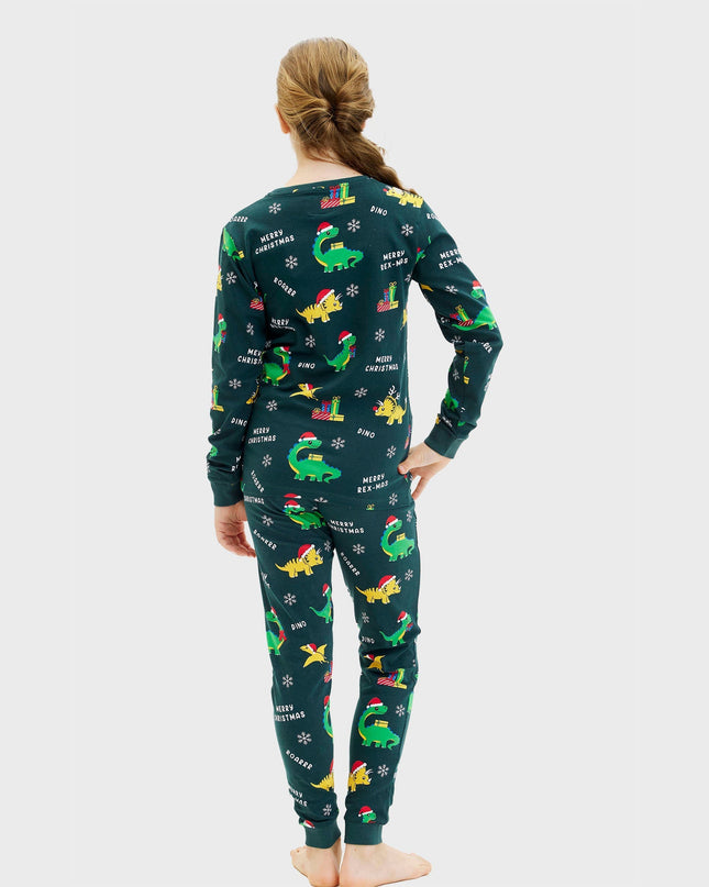 Pyjamas de Noël dinosaures pour enfants - Style festif pour toute la famille