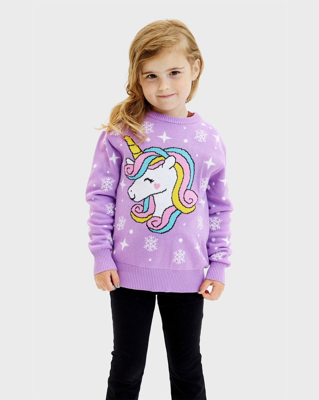 Pull de Noël licorne pour enfants
