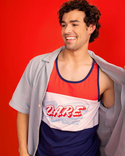 Men's Declaration of DARE Tank Top (Blue)