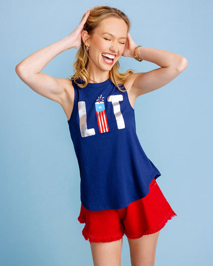 Women's Lit Foil Tank Top