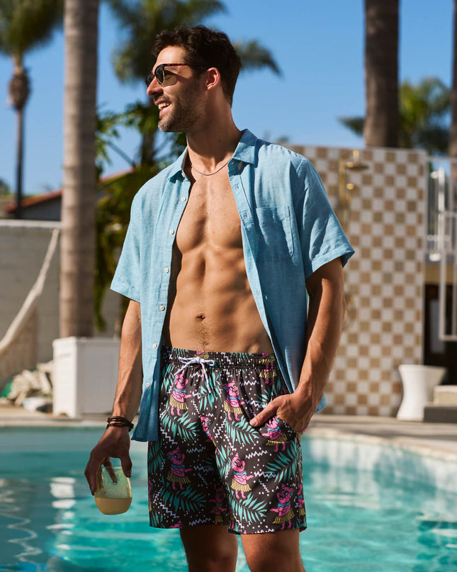 Piggle Wiggle Stretch Swim Trunks - 7.5" Inseam