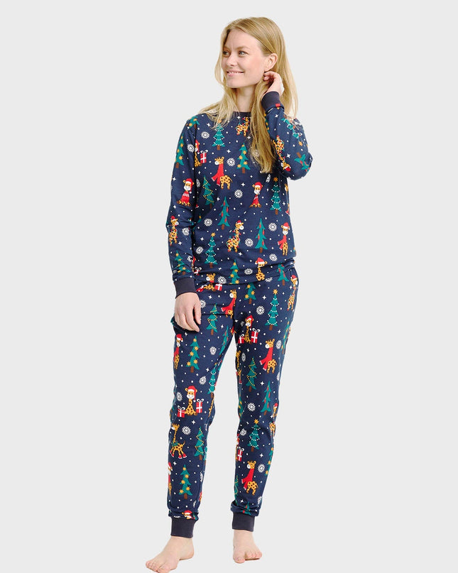 Pyjama de Noël girafe pour femmes