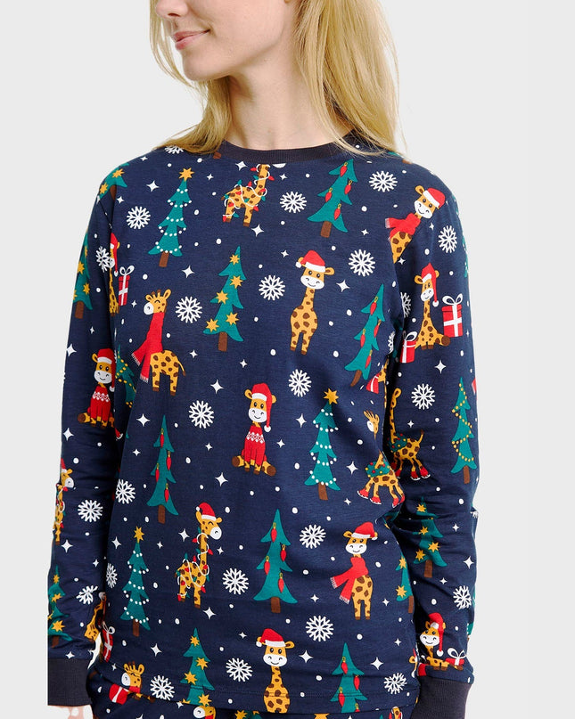 Pyjama de Noël girafe pour femmes