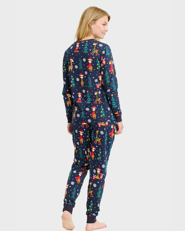 Pyjama de Noël girafe pour femmes