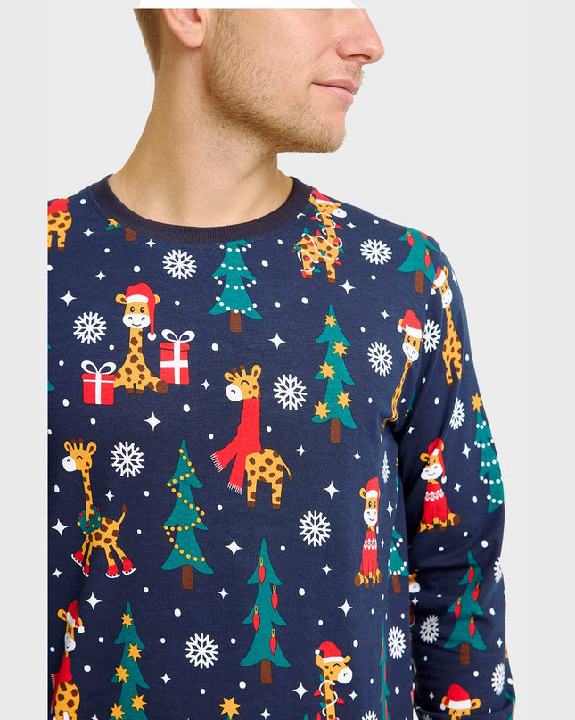 Pyjama de Noël girafe pour hommes