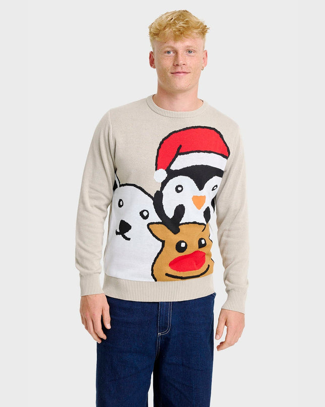 Pull de Noël à motif animal - Homme