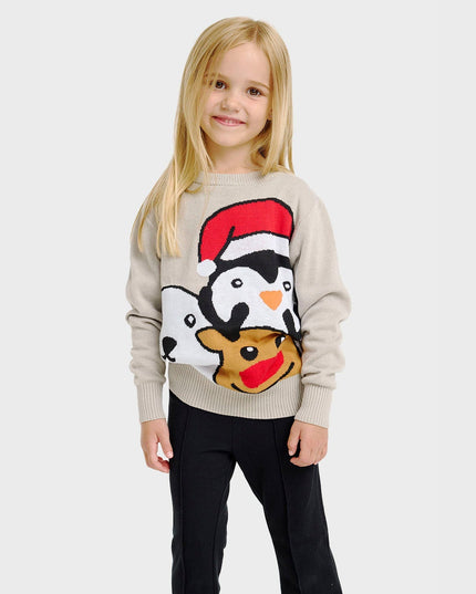 Pull de Noël animalier - Enfants