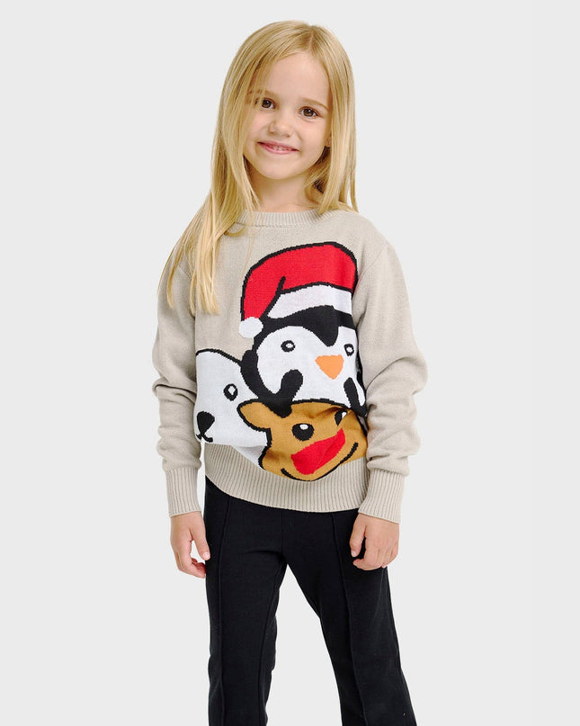 Pull de Noël animalier - Enfants