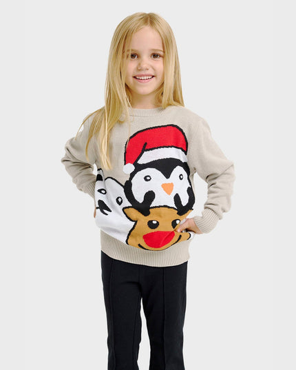 Pull de Noël animalier - Enfants