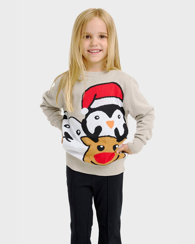 Pull de Noël animalier - Enfants