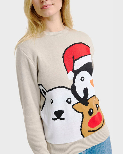 Pull de Noël à motif animal - Homme