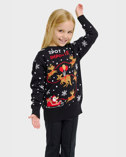 Pull de Noël imposteur pour enfants - Style festif et amusant