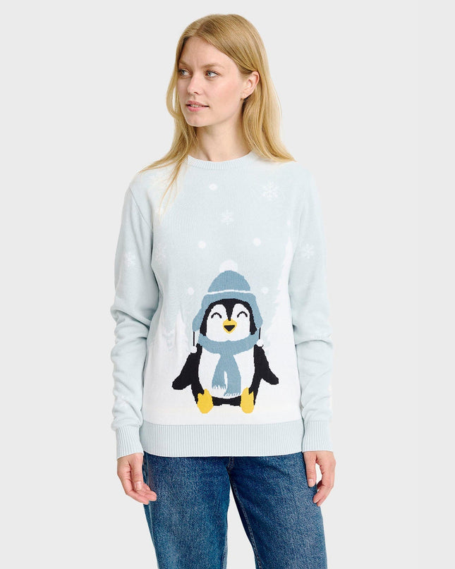 Pull de Noël Pingouin Mignon pour Femme - Collection Famille